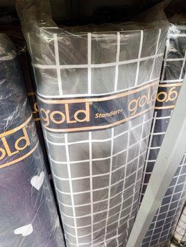 Тканина Бязь Gold "Клітинка на сірому" 10140 фото