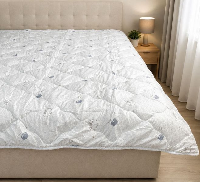 Ковдра Cotton Євро 195&times;210 см &ndash; Тепла Стьобана Ковдра 13443 фото